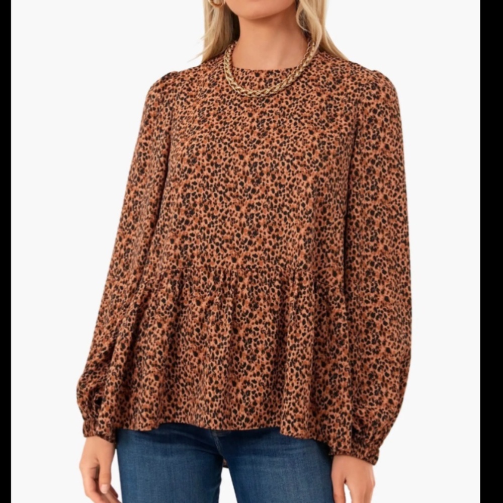 Tuckernuck - Pomander Place Leopard Carlota Peplum Blouse
